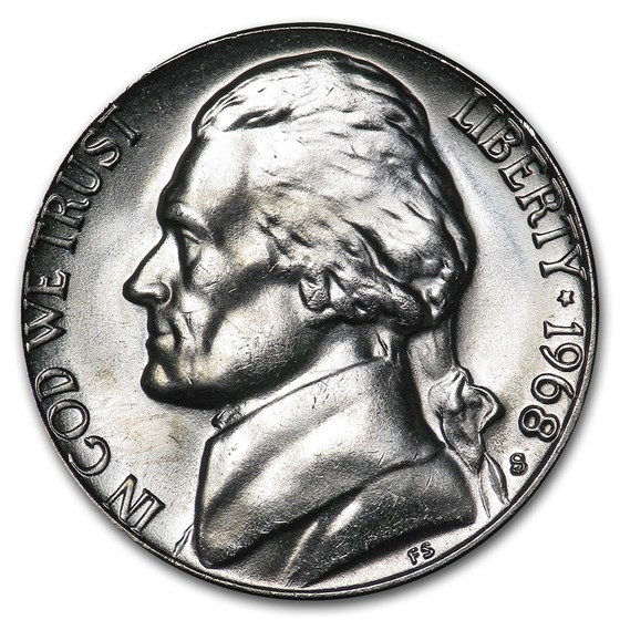 1968-S Jefferson Nickel BU 1968-S Jefferson Nickel BU