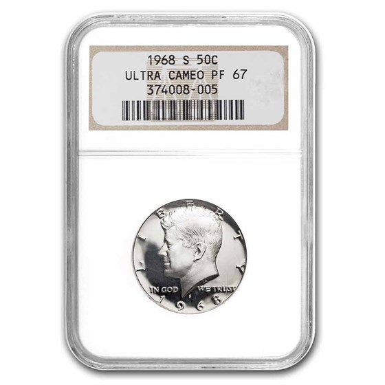 1968-S Kennedy Half Dollar PF-67 UCAM NGC 1968-S Kennedy Half Dollar PF-67 UCAM NGC