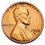 1968-S Lincoln Cent 50-Coin Roll Proof