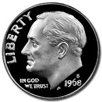 1968-S Roosevelt Dime Gem Proof