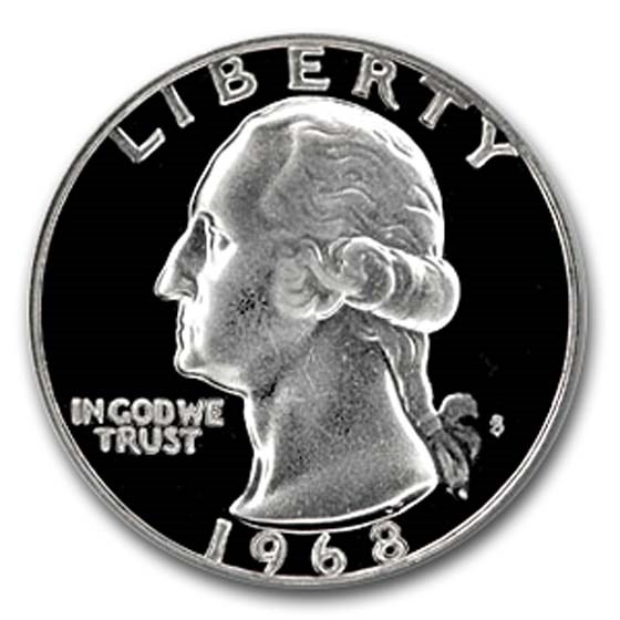 1968-S Washington Quarter Gem Proof 1968-S Washington Quarter Gem Proof