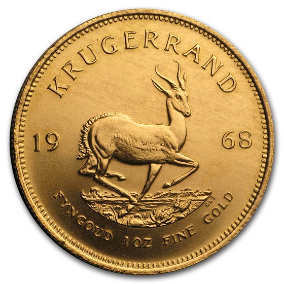 1968 South Africa 1 oz Gold Krugerrand 1968 South Africa 1 oz Gold Krugerrand