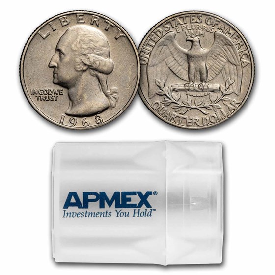 1968 Washington Quarter 40-Coin Roll BU 1968 Washington Quarter 40-Coin Roll BU