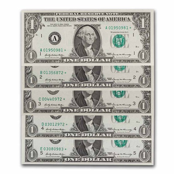 1969* $1 FRN CU FR#-1903* (12 Note District set) Stars! 1969* $1 FRN CU FR#-1903* (12 Note District set) Stars!