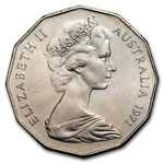 1969-1984 Australia Dodecagonal 50 Cent Elizabeth II BU