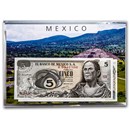 1969-1985 Mexico 5-1000 Pesos Banknote Set Unc