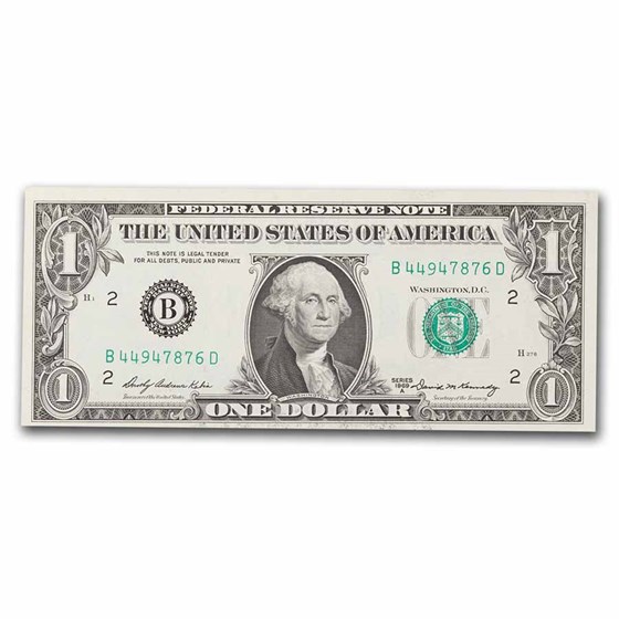 1969-A (B-New York) $1.00 FRN CU (Fr#1904-B) 1969-A (B-New York) $1.00 FRN CU (Fr#1904-B)