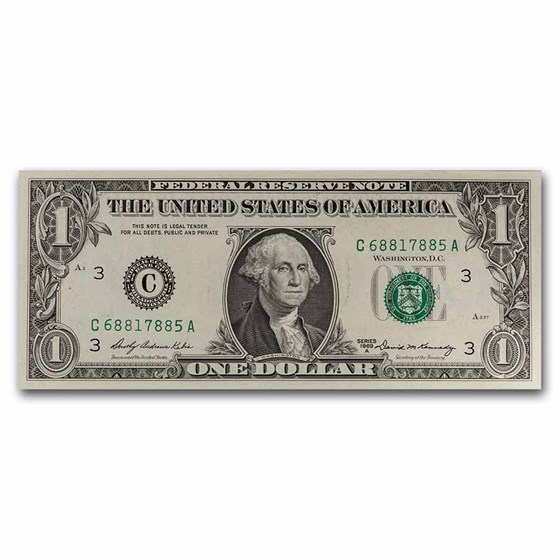 1969-A (C-Philadelphia) $1.00 FRN CU (Fr#1904-C) 1969-A (C-Philadelphia) $1.00 FRN CU (Fr#1904-C)