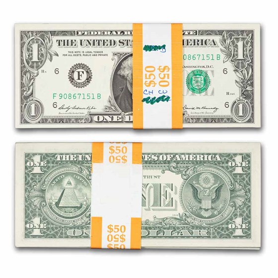 1969-A (F-Atlanta) $1.00 FRN CU (Fr#1904-F), 50 consecutive
