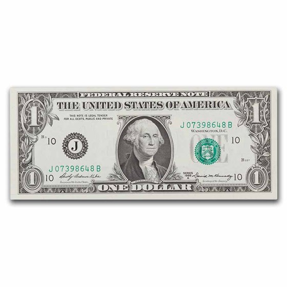 1969-A (J-Kansas City) $1.00 FRN CU (Fr#1904-J) 1969-A (J-Kansas City) $1.00 FRN CU (Fr#1904-J)