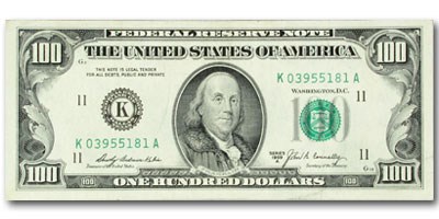 1969-A (K-Dallas) $100 FRN XF 1969-A (K-Dallas) $100 FRN XF