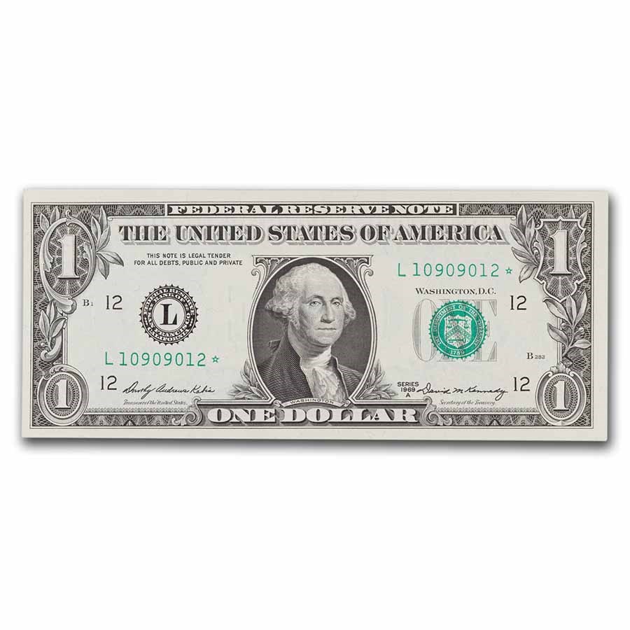 1969-A* (L-San Francisco) $1.00 FRN CU (Fr#1904-L*) Star Note!