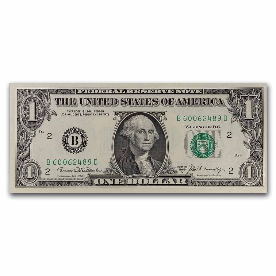 1969-C (B-New York) $1.00 FRN CU (Fr#1906-B)
