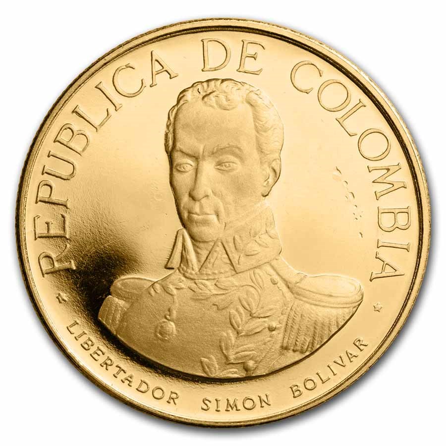 1969 Columbia Gold 200 Pesos Battle of Boyaca Proof (w/Case)