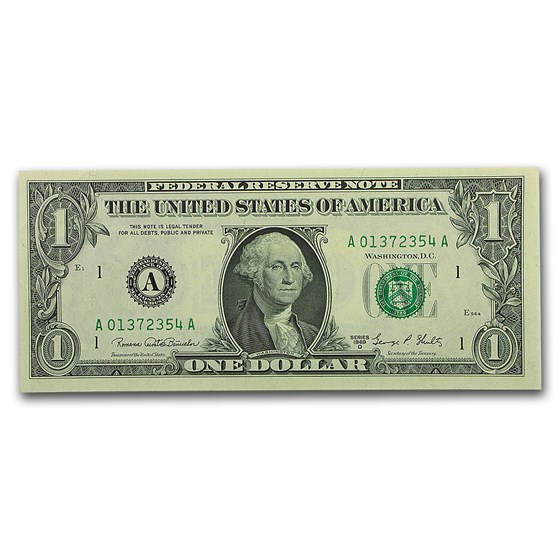 1969-D (A-Boston) $1.00 FRN CU (Fr#1907-A) 1969-D (A-Boston) $1.00 FRN CU (Fr#1907-A)