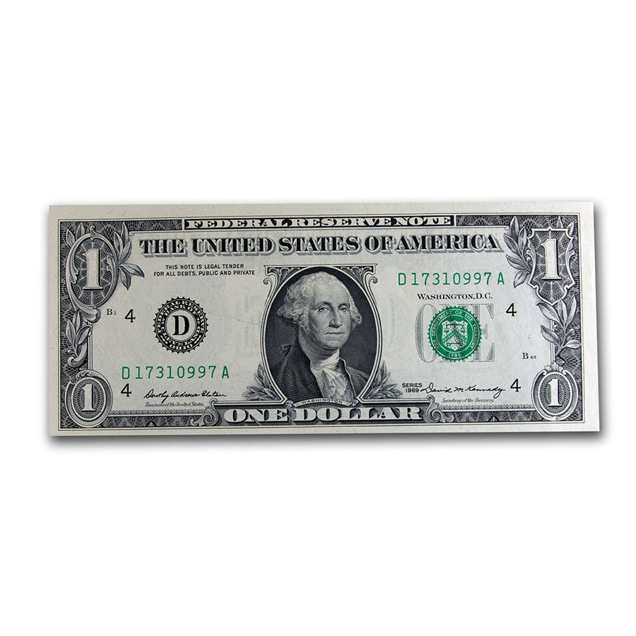1969 (D-Cleveland) $1.00 FRN CU (Fr#1903-D)