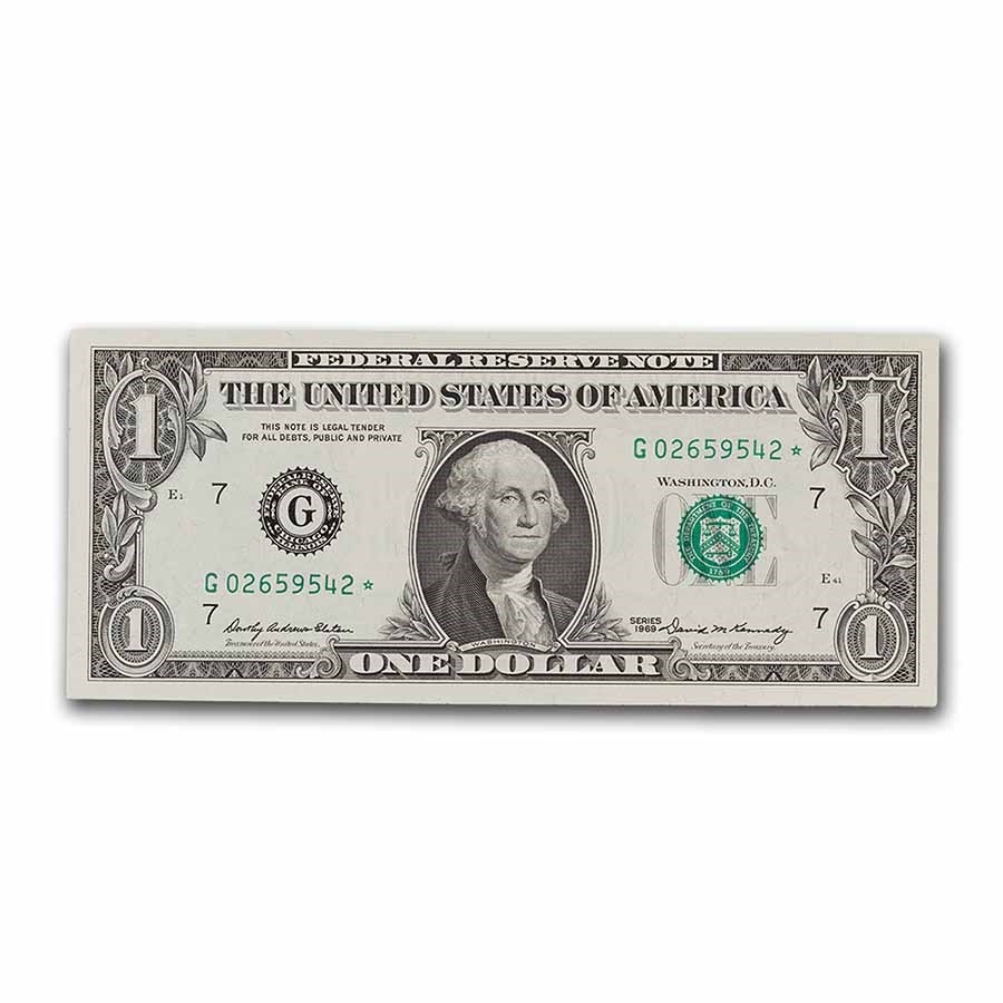 1969* (G-Chicago) $1.00 FRN CU (Fr#1903-G*) Star Note!