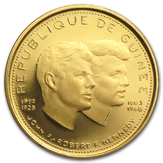 1969 Guinea Gold 1000 Francs Kennedys Proof 1969 Guinea Gold 1000 Francs Kennedys Proof
