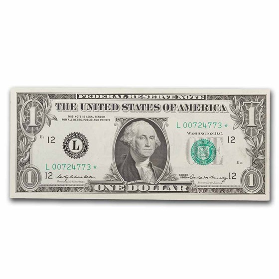 1969* (L-San Francisco) $1.00 FRN CU (Fr#1903-L*) Star Note