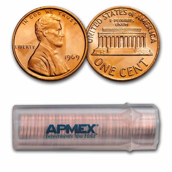 1969 Lincoln Cent 50-Coin Roll BU 1969 Lincoln Cent 50-Coin Roll BU