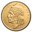 1969 Peru Gold 50 Soles Indian Head BU