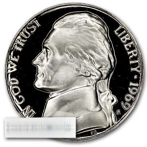 1969-S Jefferson Nickel 40-Coin Roll Proof 1969-S Jefferson Nickel 40-Coin Roll Proof