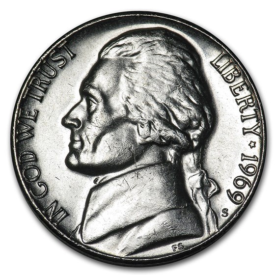 1969-S Jefferson Nickel BU 1969-S Jefferson Nickel BU