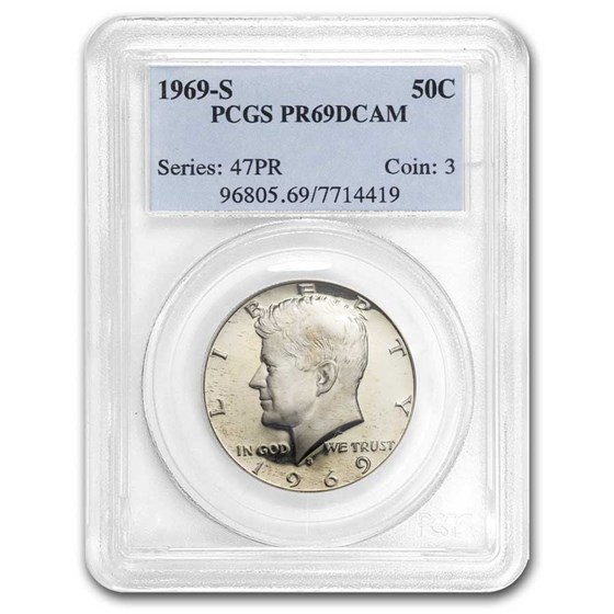 1969-S Kennedy Half Dollar PR-69 PCGS DCAM 1969-S Kennedy Half Dollar PR-69 PCGS DCAM
