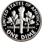 1969-S Roosevelt Dime Gem Proof