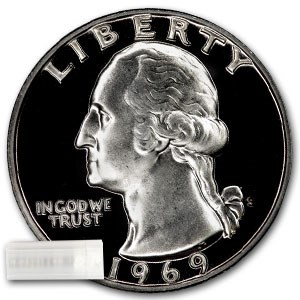 1969-S Washington Quarter 40-Coin Roll Proof 1969-S Washington Quarter 40-Coin Roll Proof