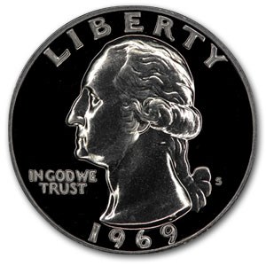 1969-S Washington Quarter Gem Proof
