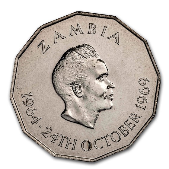 1969 Zambia 50 Ngwee K.D. Kaunda/F.A.O. Ear of Corn BU 1969 Zambia 50 Ngwee K.D. Kaunda/F.A.O. Ear of Corn BU