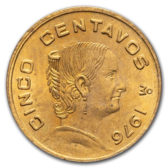 1970-1976 Mexico 5 Centavos Josefa Ortiz de Dominguez BU