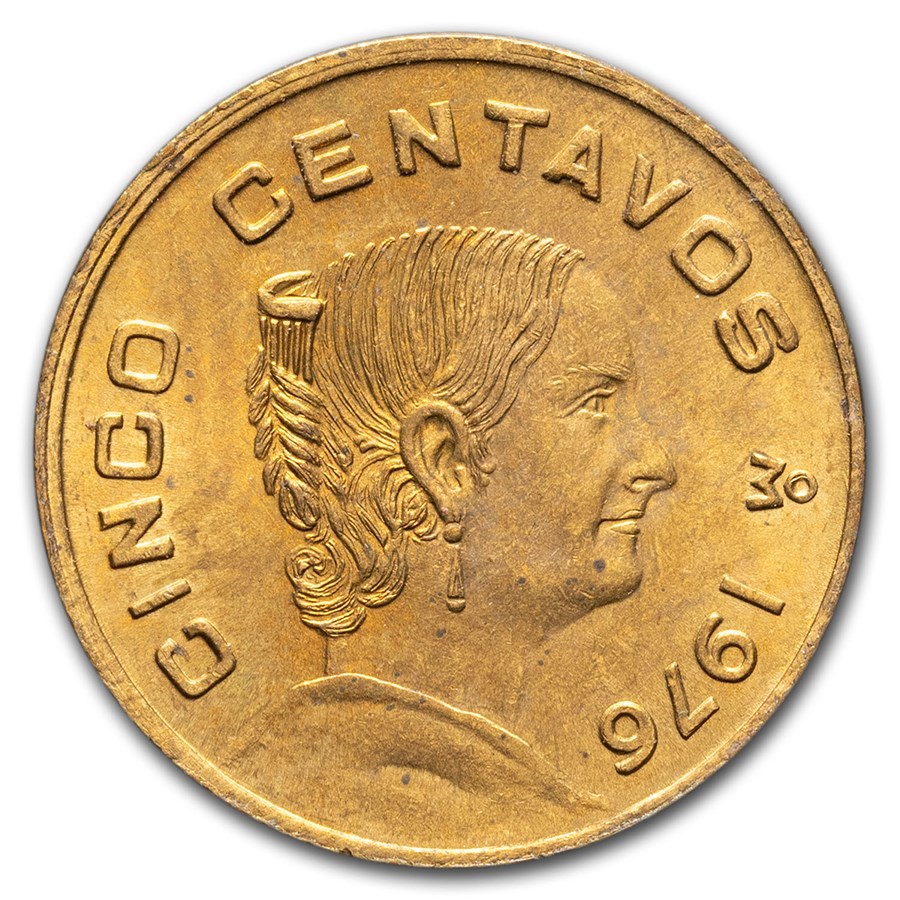 1970-1976 Mexico 5 Centavos Josefa Ortiz de Dominguez BU