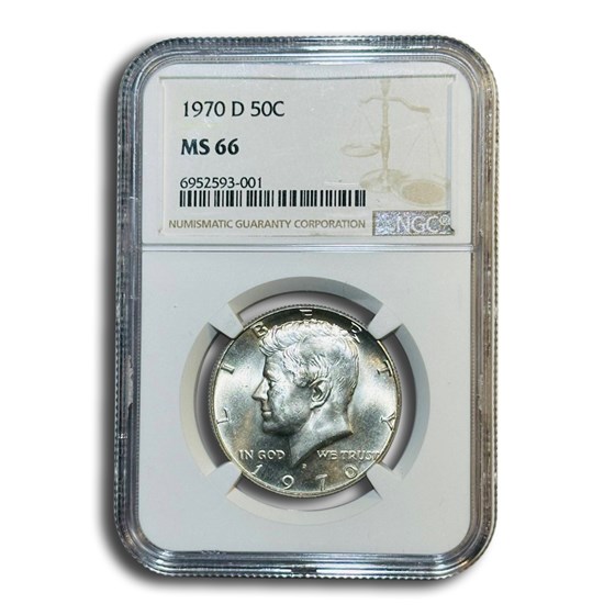 1970-D Kennedy Half Dollar MS-66 NGC 1970-D Kennedy Half Dollar MS-66 NGC
