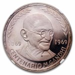 1970 Equatorial Guinea Proof Silver 75 Pesetas Gandhi PF-68 NGC
