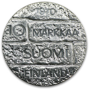 Buy 1970 Finland Silver 10 Markkaa President Paasikivi BU | APMEX