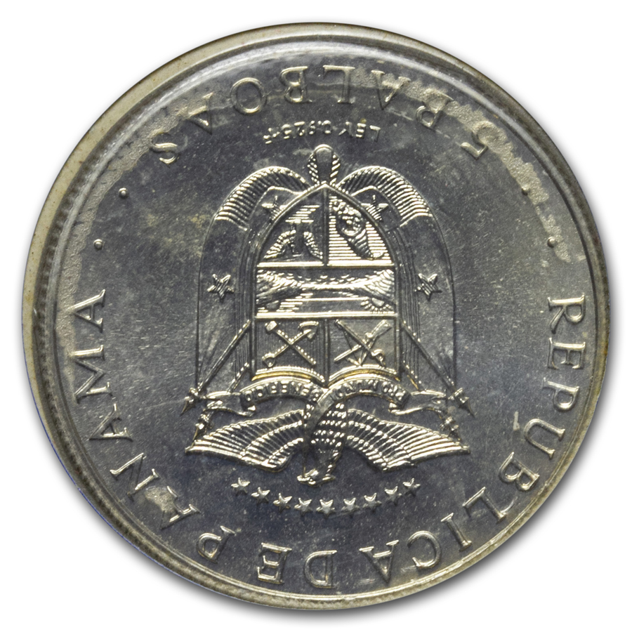 Buy 1970 Panama Silver 5 Balboas CAC Games AU | APMEX