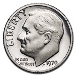 1970 Roosevelt Dime 50-Coin Roll BU