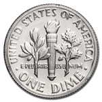 1970 Roosevelt Dime 50-Coin Roll BU