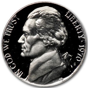 1970-S Jefferson Nickel Gem Proof