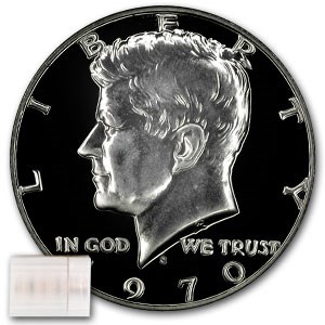 1970-S Kennedy Half Dollar 20-Coin Roll Proof 1970-S Kennedy Half Dollar 20-Coin Roll Proof