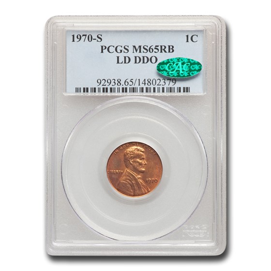 1970-S Lincoln Cent MS-65 PCGS CAC (Red/Brown, LD, DDO) 1970-S Lincoln Cent MS-65 PCGS CAC (Red/Brown, LD, DDO)