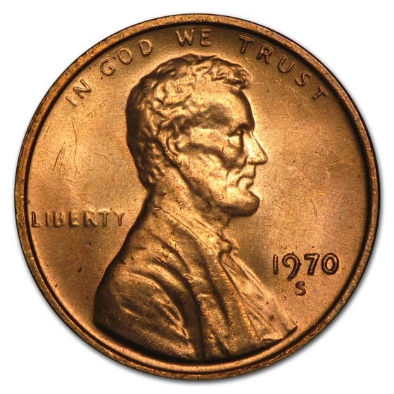 1970-S Lincoln Cent Small Date BU