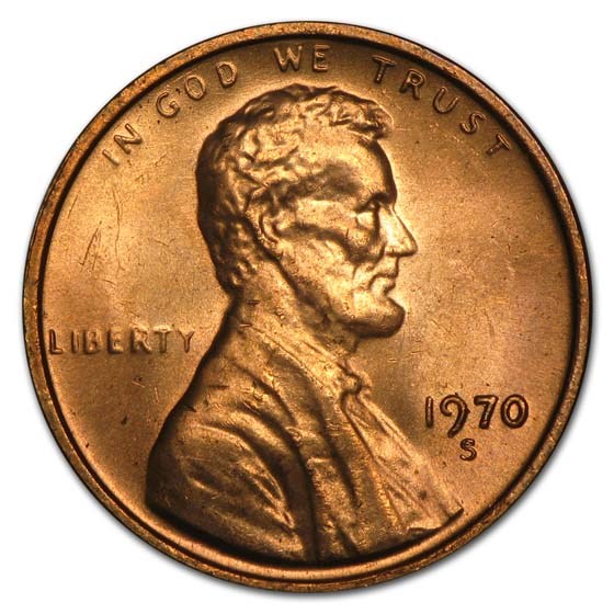 1970-S Lincoln Cent Small Date BU 1970-S Lincoln Cent Small Date BU