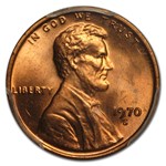 1970-S Lincoln Cent Small Date MS-65 PCGS (Red)