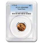 1970-S Lincoln Cent Small Date MS-65 PCGS (Red)