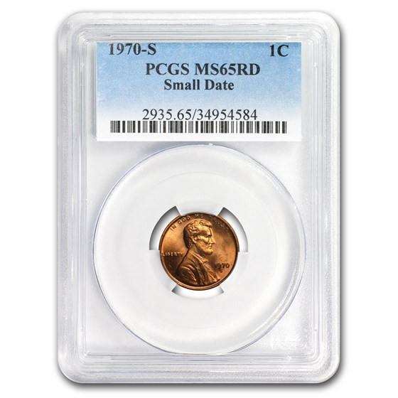 1970-S Lincoln Cent Small Date MS-65 PCGS (Red) 1970-S Lincoln Cent Small Date MS-65 PCGS (Red)