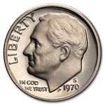 1970-S Roosevelt Dime 50-Coin Roll Proof