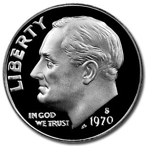 1970-S Roosevelt Dime Gem Proof
